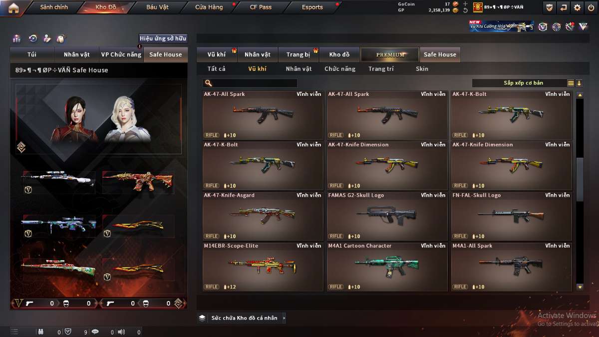 shop acc cf uy tin gia re